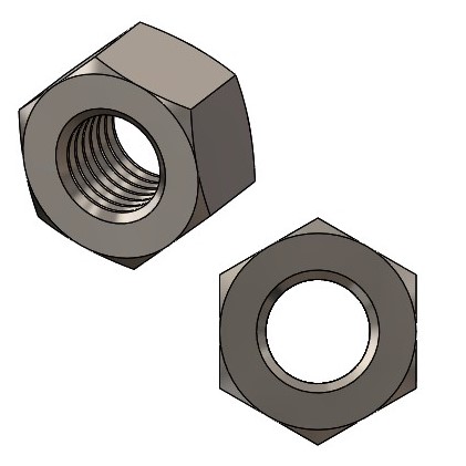 Nuts M6 steel galv. DIN 934 (ISO 4032) - PU = 100 pcs