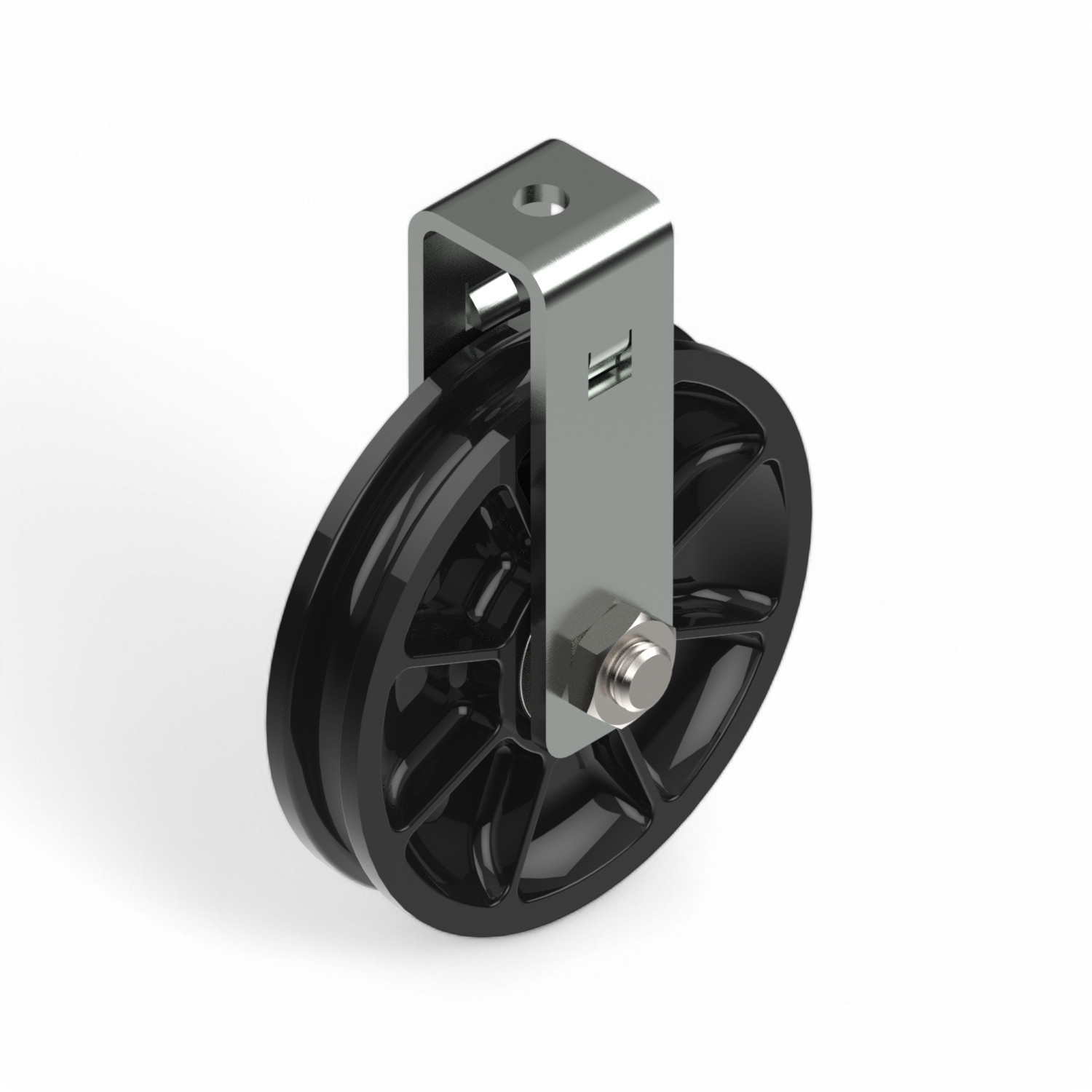 Cable Pulley 90/8 with clamp - double ball bearing Cable Pulley 90/8 with clamp - double ball bearing