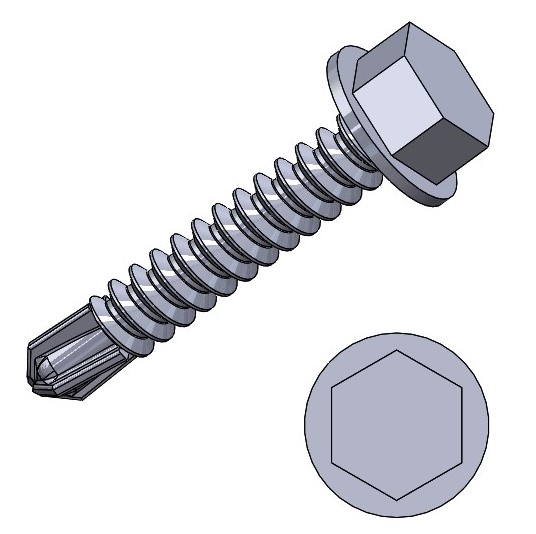 42000102_Teks_schrauben_5_5x25.jpg Teks-bolt galv. 5,5 x 25 mm DIN 7504K - PU = 500 pcs