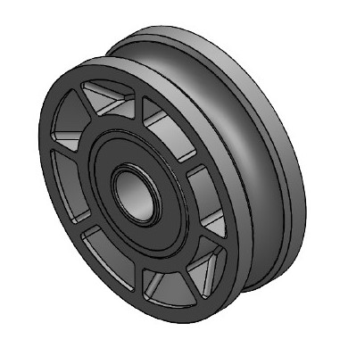 Cable pulley 52/8 - Ball bearing or Plain bearing