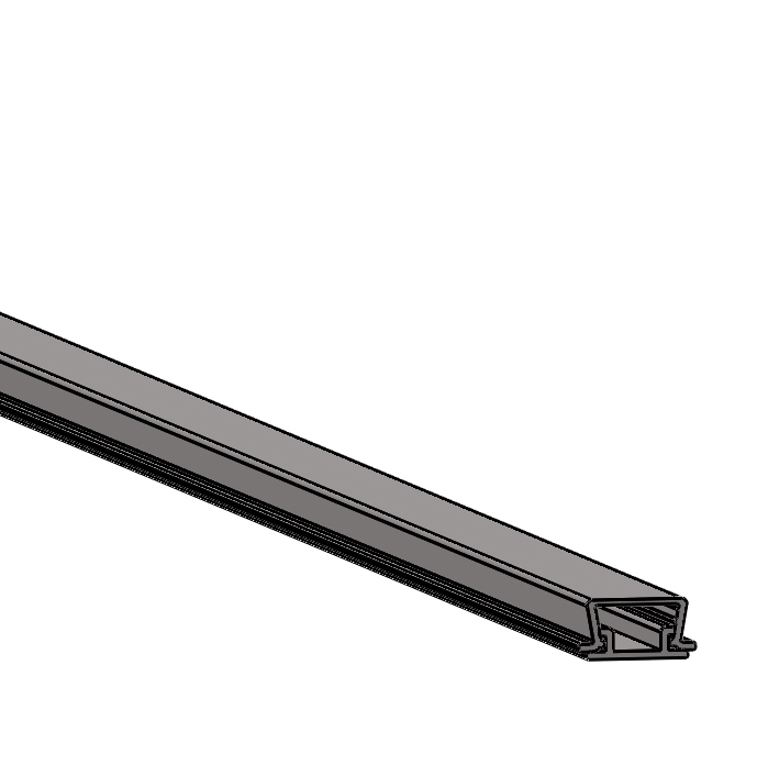 Clamping strip, PVC - 2-parts - L=2 m - PU = 100 pcs