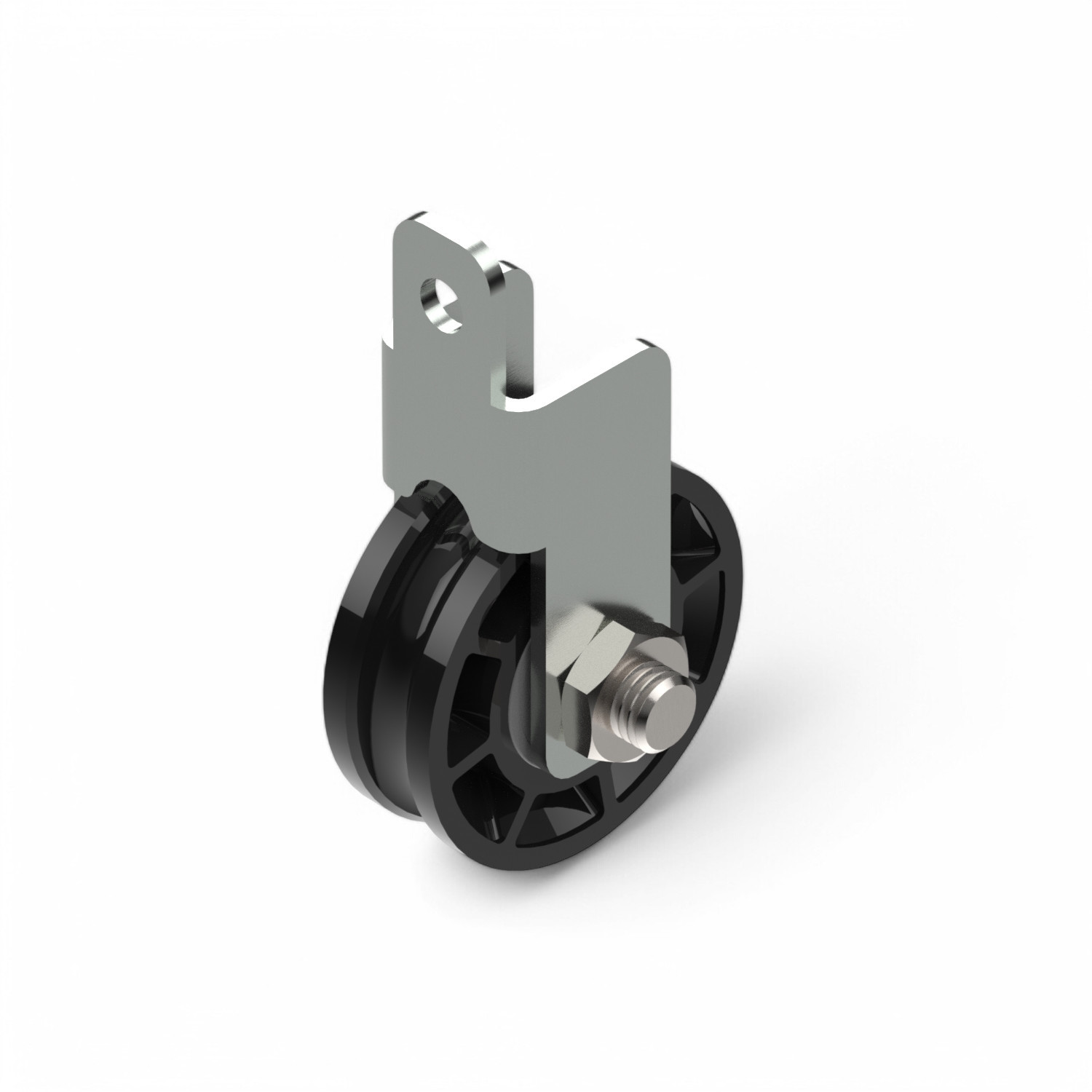 Cable pulley 52/4 mm with holder for lifting / lowering heater Cable pulley 52/4 mm with holder for lifting / lowering heater