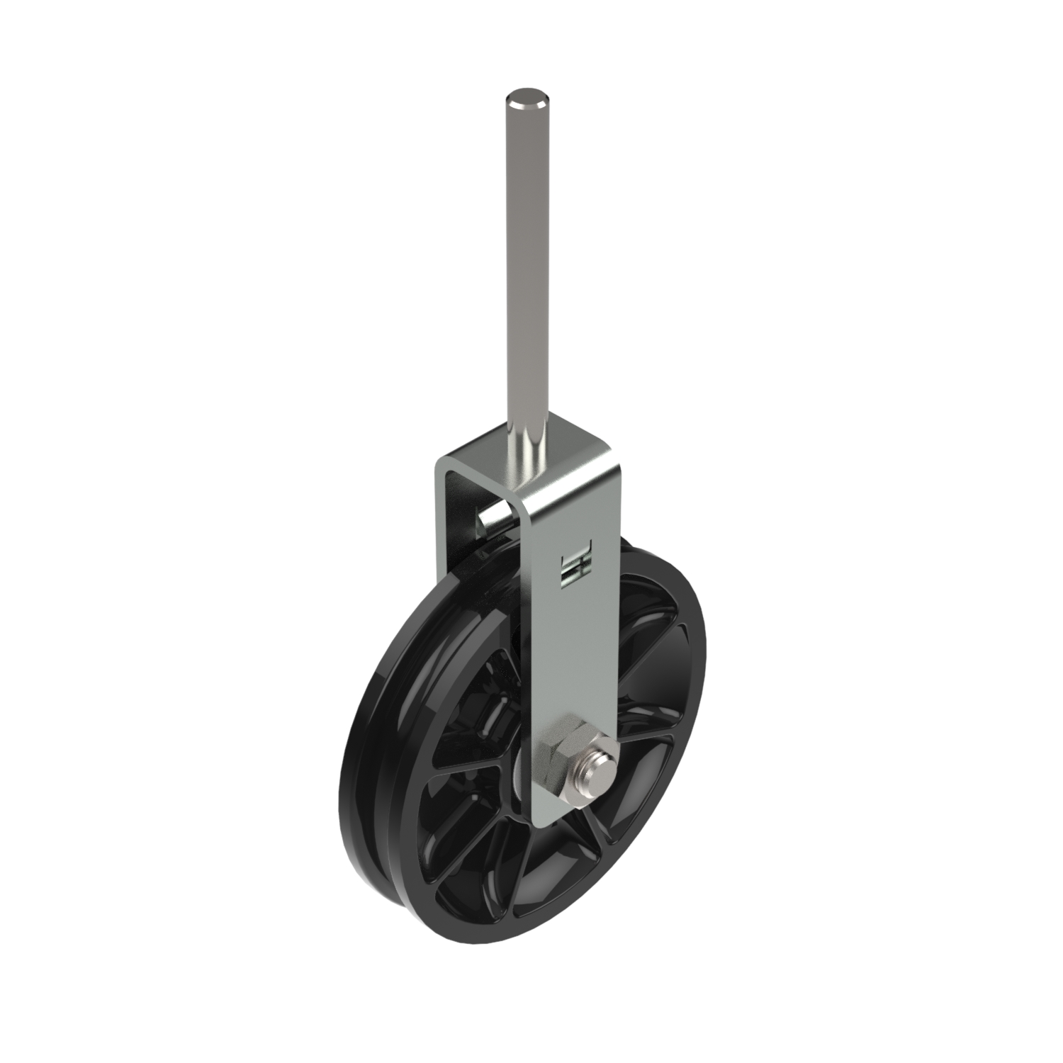 Cable pulley 90 with metric bolt M 8x80, ball bearing