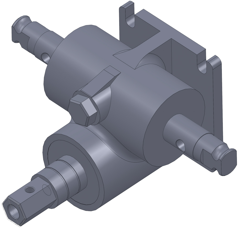 Manual Gear R17E-TGU for small application - with locking device - 1:16 