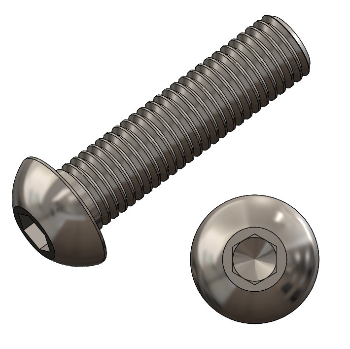 42100133_Liko_Schraube_M6x30.jpg Fillister head bolts M6 x 30 A2 ISO 7380 - PU = 100 pcs