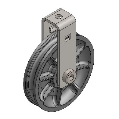 Cable Pulley 90/8 with clamp - Pkg - 50 pcs