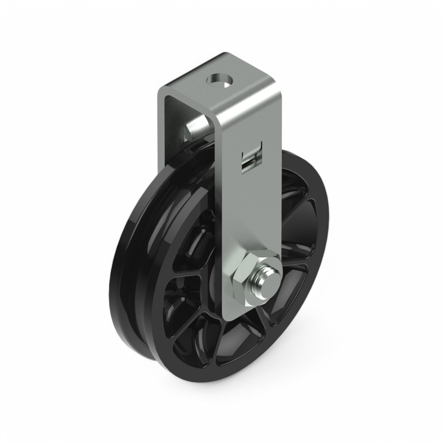 Cable Pulley 75/8 with clamp - double ball bearing Cable Pulley 75/8 with clamp - double ball bearing