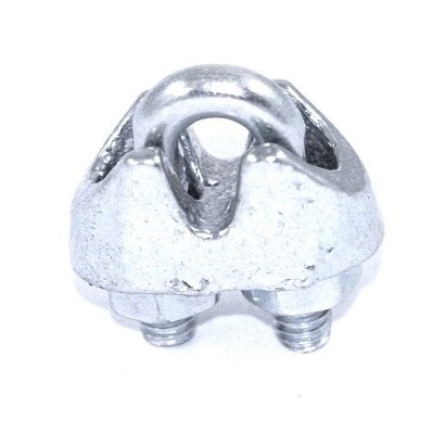 Wire clamp oval 2mm galvanized