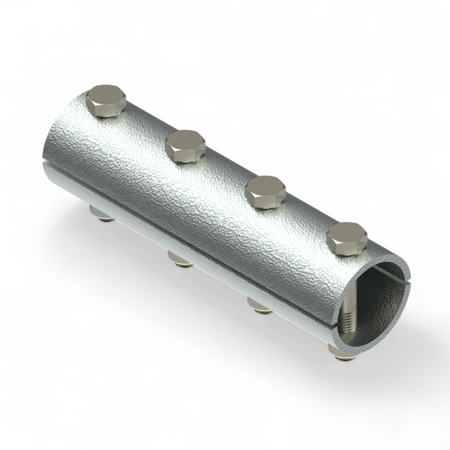 Tube connectors halfs 1" - incl. 4 bolts M8 x 45 - PU = 25 Sets Tube connectors halfs 1" - incl. 4 bolts M8 x 45 - PU = 25 Sets