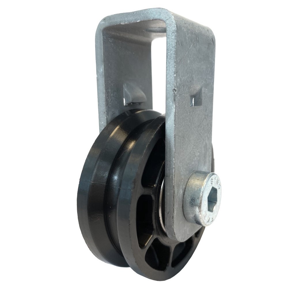 Cable Pulley Ø 52 mm / Ø 4 mm - with steel bracket  Cable Pulley Ø 52 mm / Ø 4 mm - with steel bracket