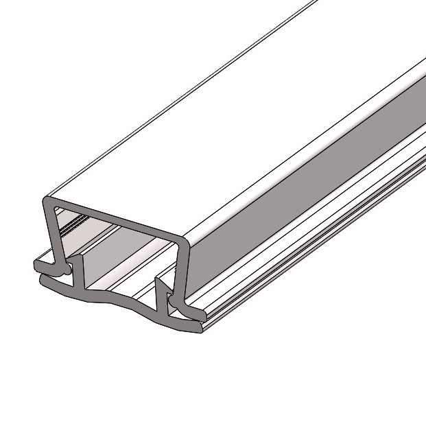 91000018_PVC_Klemmstein_FN18.jpg Clamping strip, PVC - 2-parts - L=2m - PU = 100 pcs