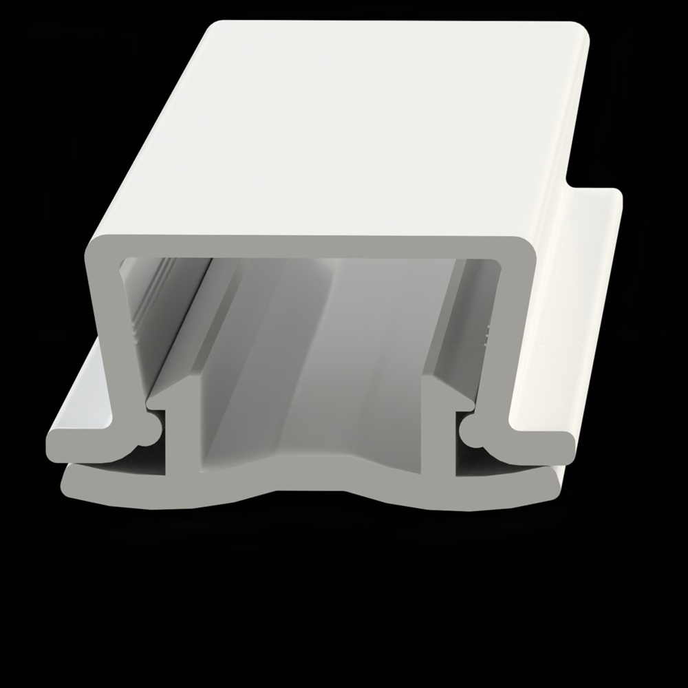 Clamping strip, PVC - 2-parts - L=2 m (6.6 ft) Clamping strip, PVC - 2-parts - L=2 m (6.6 ft)