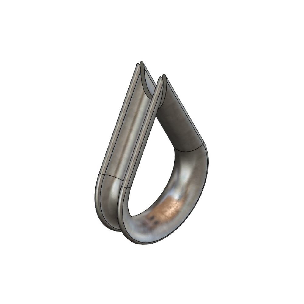 Thimble for cable 3 mm steel galv. DIN65457