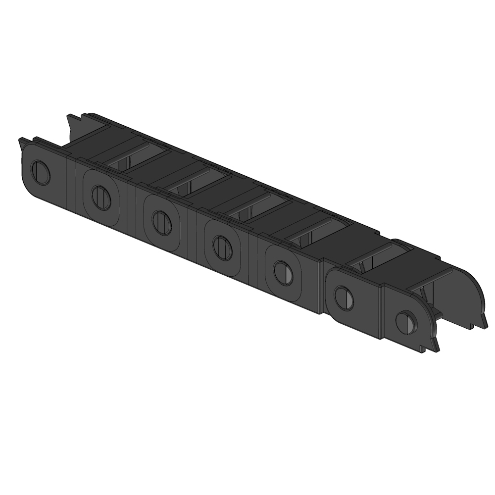 33201106_Energiekette_10_16_204.jpg Cable track 10 (0.39 in) x 16 (0.63 in) / segments = 204 mm (8.03 in) - PU = 100 pcs